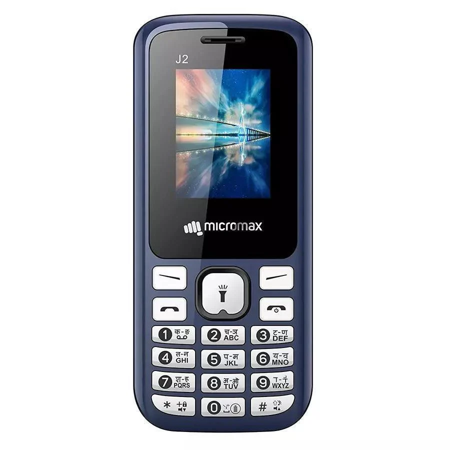 Micromax J2 1.77 inch 800 mAh 2G GSM Dark Blue Feature Phone Refurbished