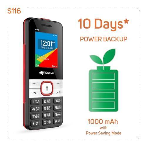 Micromax S116, Dual Sim Keypad with Long Lasting Battery Refurbished - Image 5