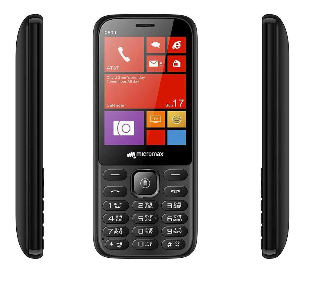 Micromax X809  (Blue) 32 MB RAM | 32 MB ROM 1000 mAh Battery Refurbished