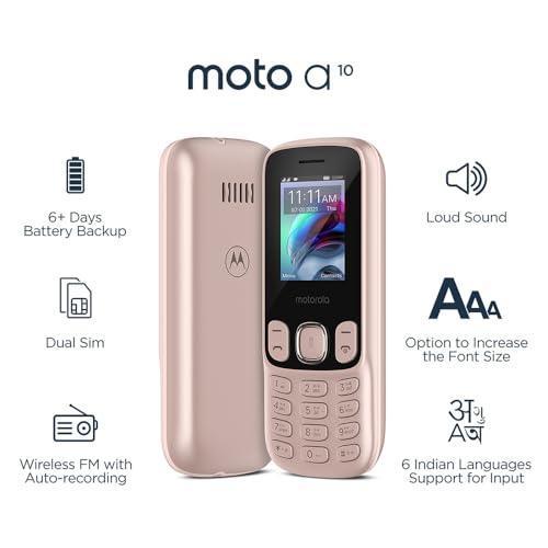 Motorola a10 Dual Sim keypad Mobile with 1750 mAh Battery, Expandable Storage Upto 32GB Refurbished - Image 6