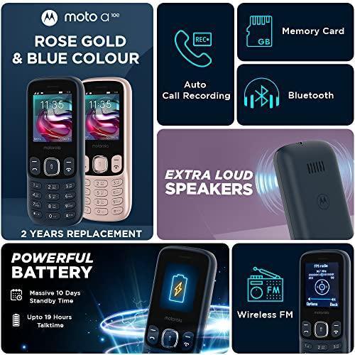 Motorola A10e Dual Sim keypad Mobile with 800 mAh Battery, Expandable Storage Upto 32GB, Wireless FM - Refurbished - Image 3