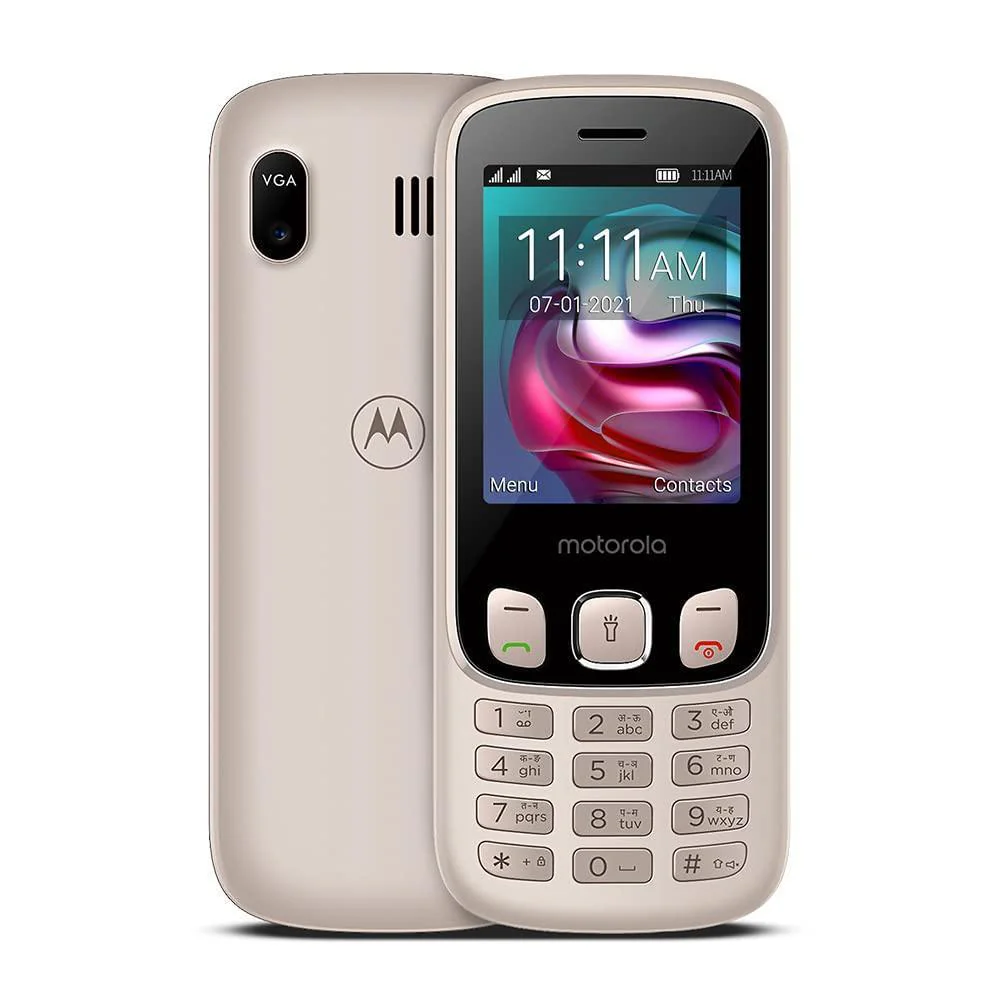 Motorola a70 keypad Mobile Dual Sim with Expandable Memory Upto 32GB,Camera, 2.4 inch Screen with 1750 mAh Battery, Rose Gold - Image 2