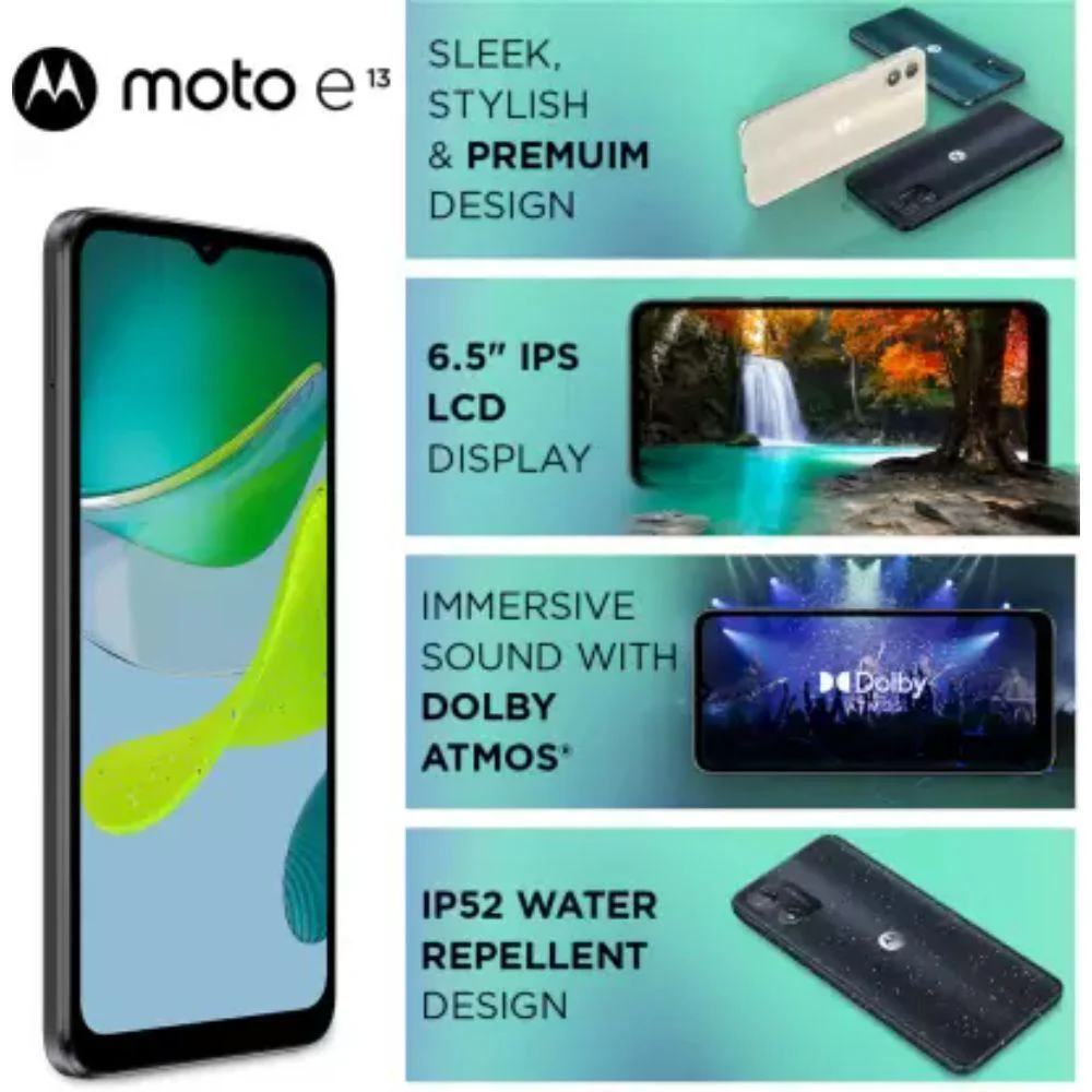 Motorola e13 8GB 128GB Cosmic Black smart-phones ( 8 GB 128 GB ) Refurbished - Image 12