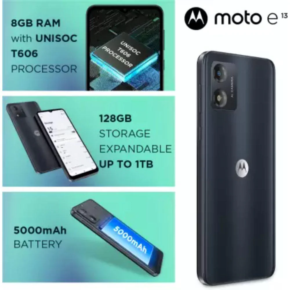 Motorola e13 8GB 128GB Cosmic Black smart-phones ( 8 GB 128 GB ) Refurbished - Image 6