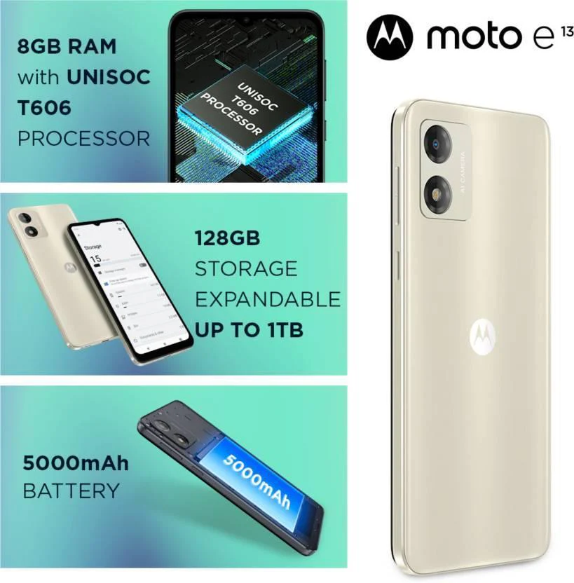 MOTOROLA e13 (Creamy White, 128 GB) (8 GB RAM) Refurbished - Image 5