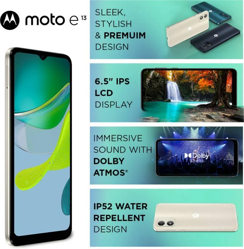 MOTOROLA e13 (Creamy White, 128 GB) (8 GB RAM) Refurbished - Image 6