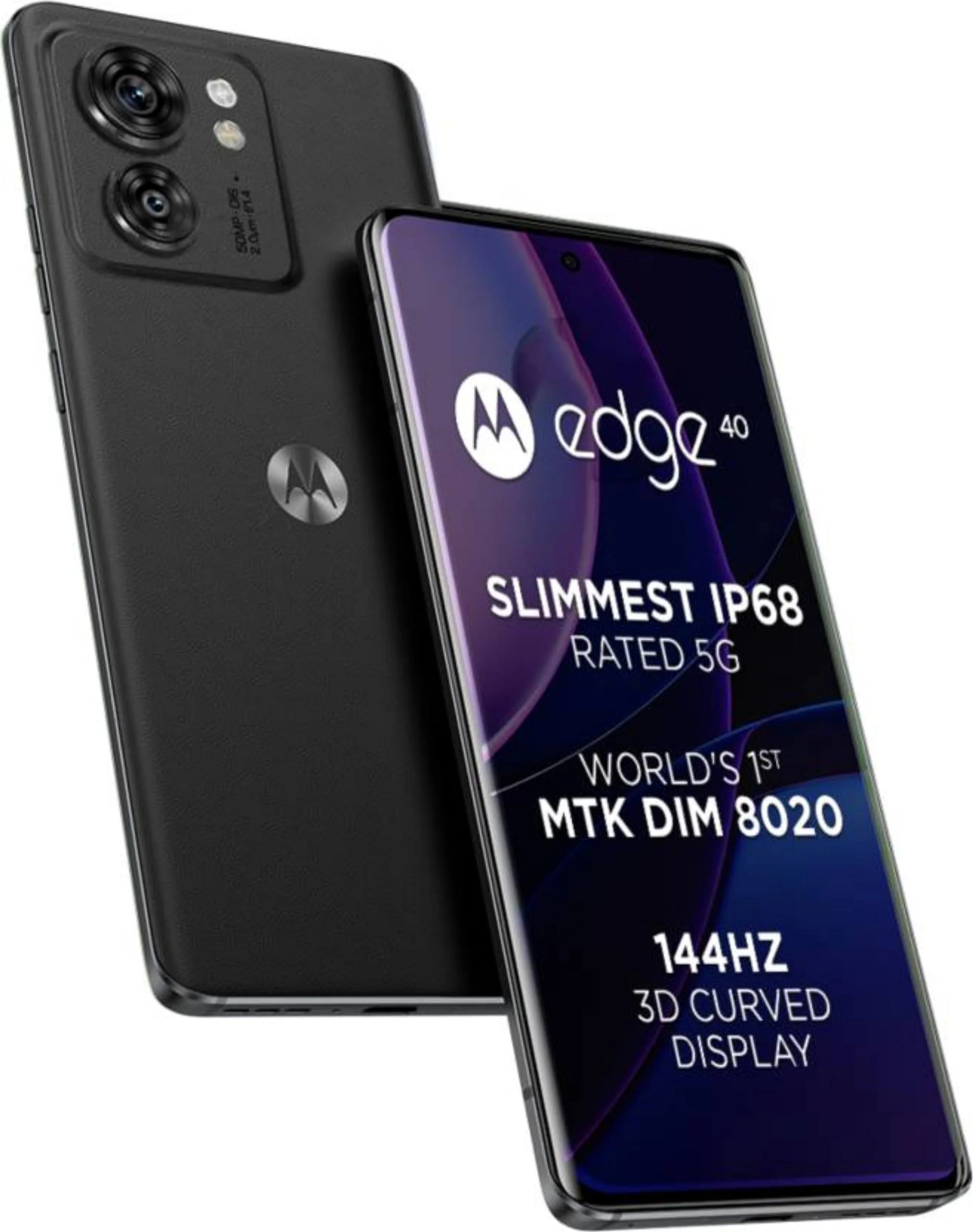 Motorola Edge 40 5G (Eclipse Black, 8GB RAM, 256GB Storage)| 6.55" pOLED Display Refurbished