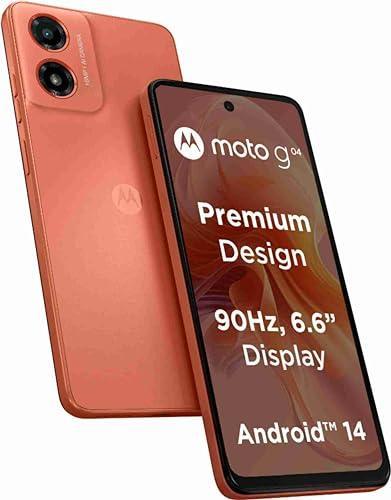 Motorola G04 4G (Sunrise Orange, 4GB RAM, 64GB Storage) Used
