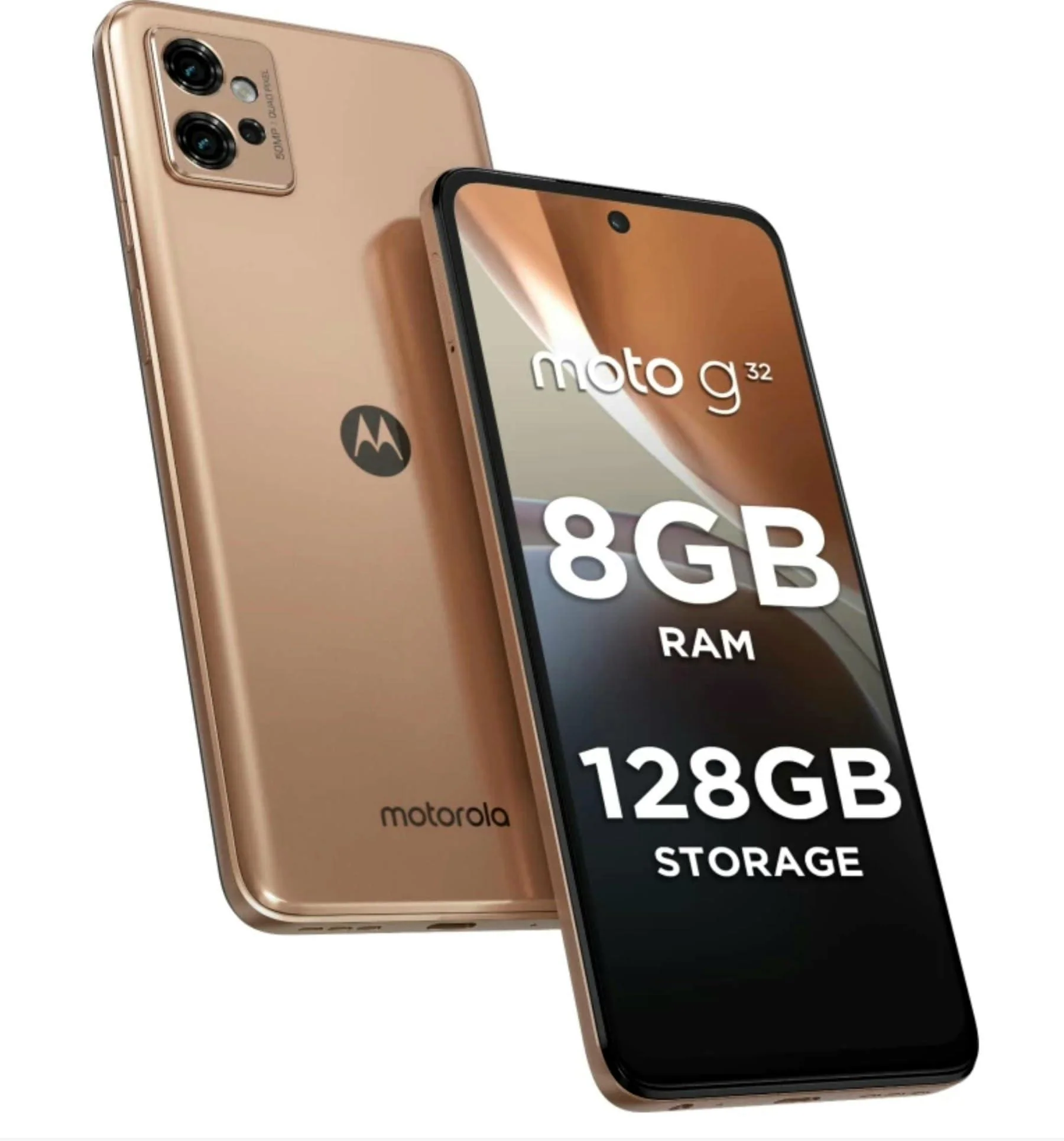 Motorola G32 (Rose Gold, 8GB RAM, 128GB Storage)