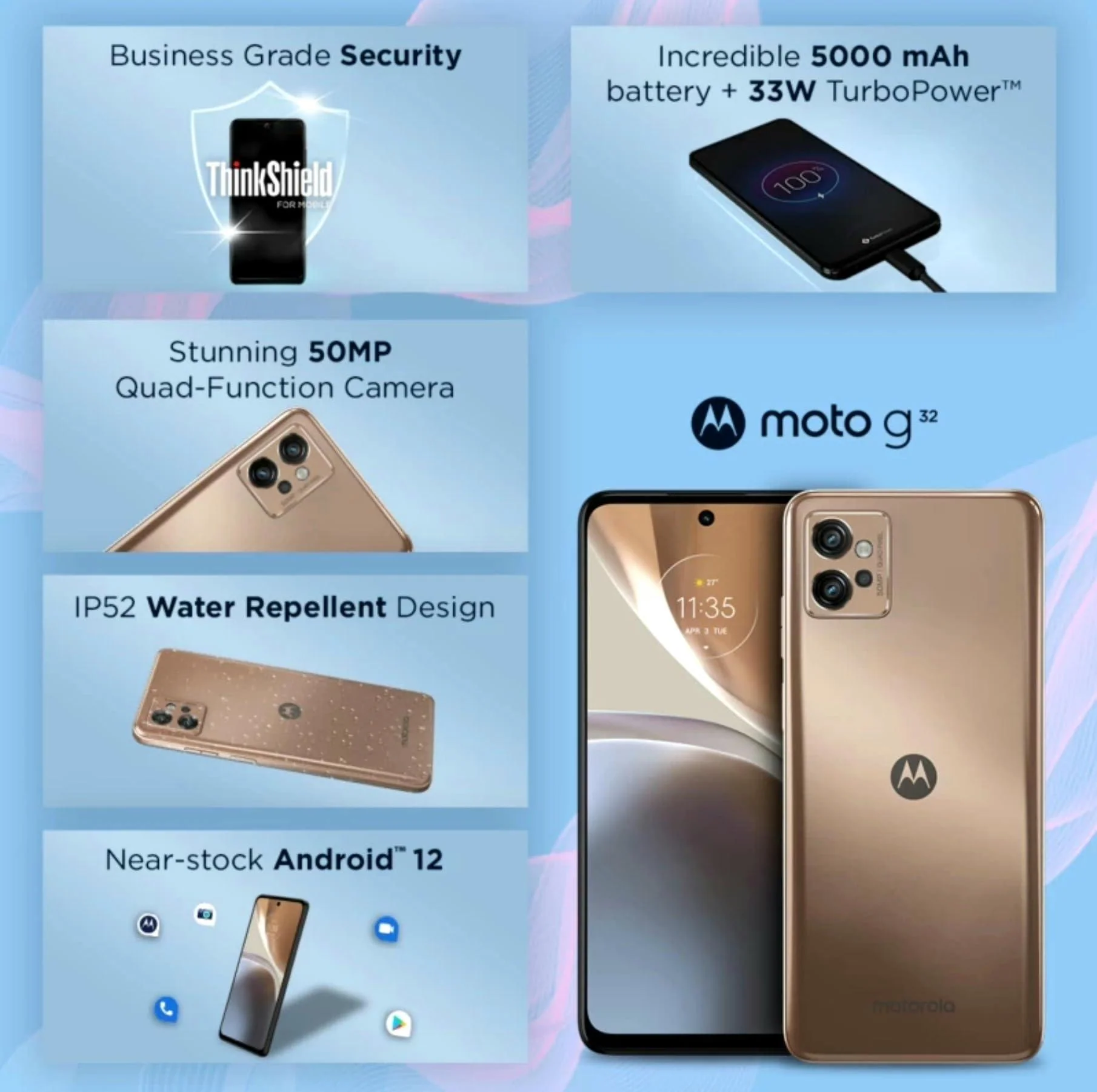 Motorola G32 (Rose Gold, 8GB RAM, 128GB Storage) - Image 6