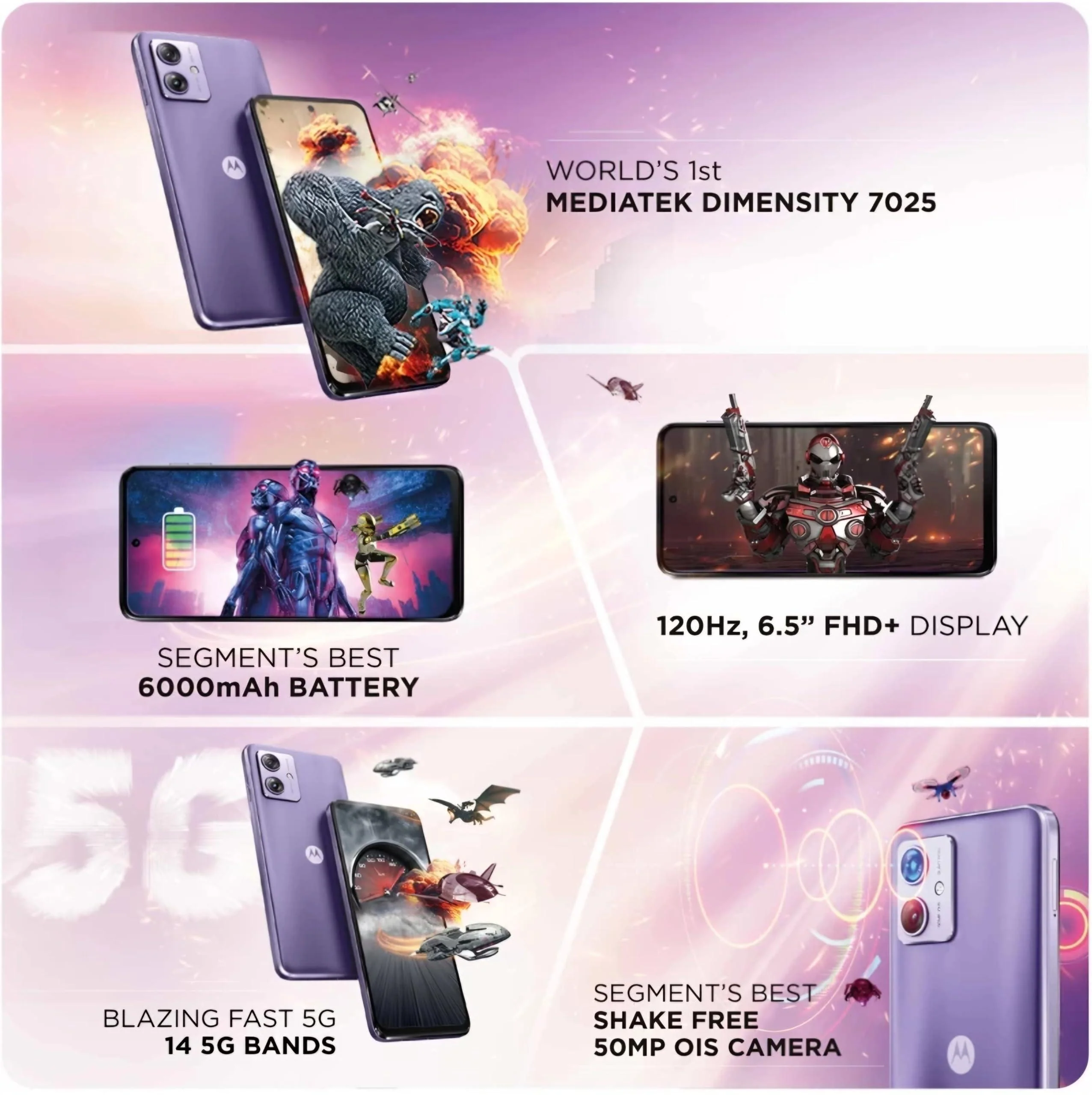 Motorola G64 5G (Ice Lilac, 12GB RAM, 256GB Storage) Refurbished - Image 9