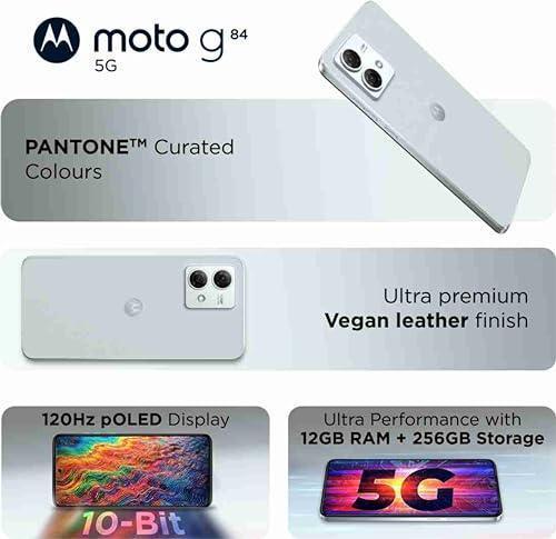 Motorola G84 5G (Marshmallow Blue, 12GB RAM, 256GB Storage) Refurbished - Image 7