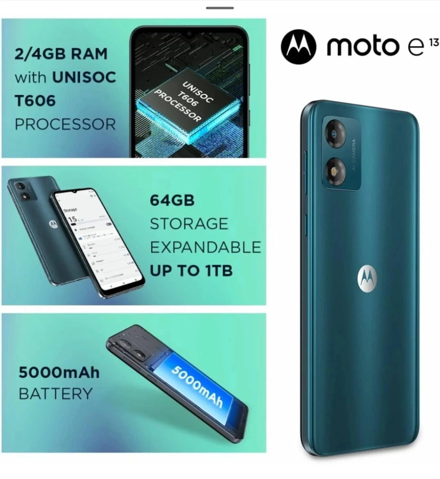 Motorola Moto E13 64 GB (Aurora Green, 2 GB RAM) Used - Image 13