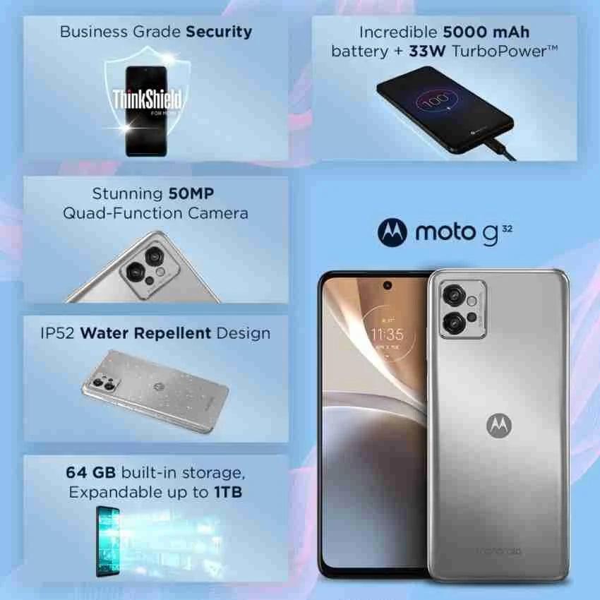 Motorola Moto G32 64 GB (Satin Silver, 4 GB RAM) Preowned - Image 10