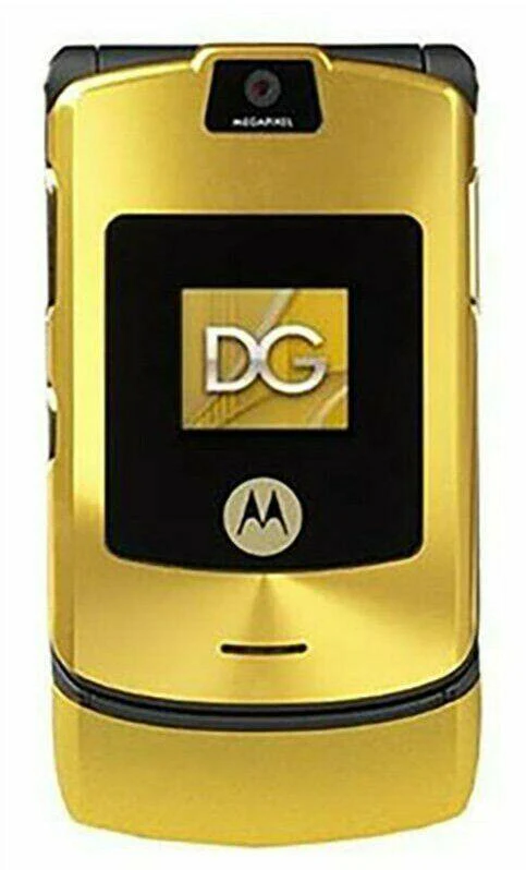 Motorola RAZR V3i Dolce Gabbana Gold GSM Flip Refurbished - Image 2