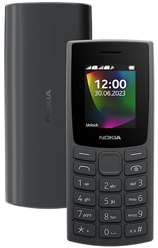 Nokia 106 Dual Sim, Keypad Phone with Built-in UPI Payments App, Long-Lasting Battery, Wireless FM Radio & MP3 Player, and MicroSD Card Slot | Charcoal