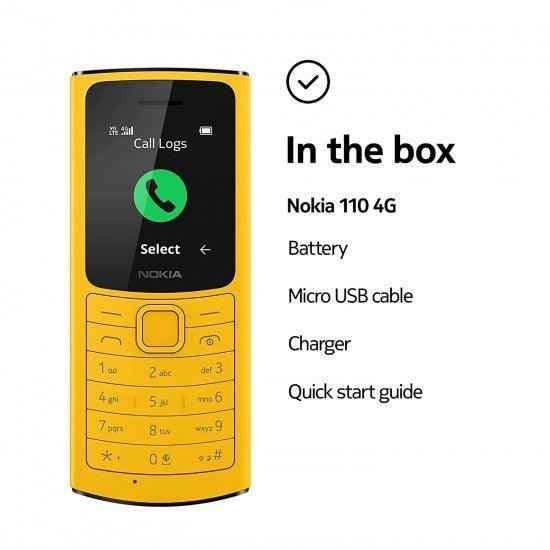 Nokia 110 4G with Volte HD Calls, Up to 32GB External Memory, FM Radio (Wired & Wireless Dual Mode), Games, Torch | Yellow (Nokia 110 DS-4G) - Image 6