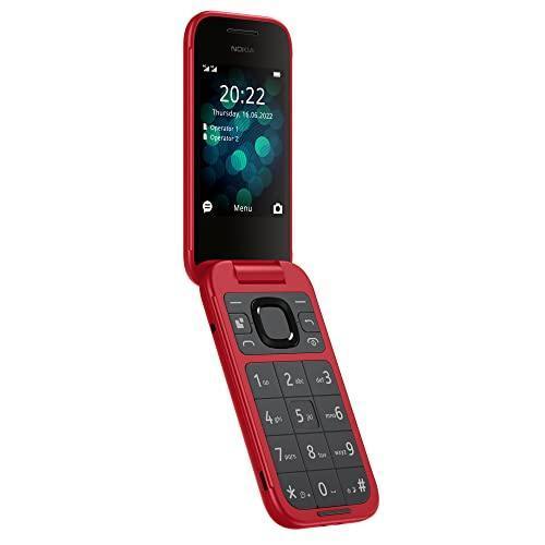 Nokia 2660 Flip 4G Volte keypad Phone with Dual SIM, Dual Screen, inbuilt MP3 Player & Wireless FM Radio | Red Refurbished