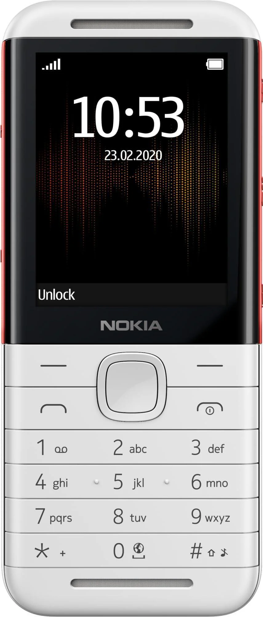 Nokia 5310 Dual SIM Keypad Phone with MP3 Player, Wireless FM Radio and Rear Camera with Flash | White/Red Refurbished