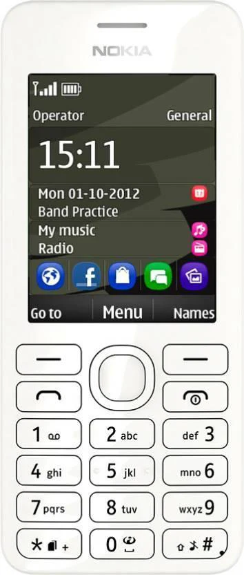 Nokia Asha 206 (White) Refurbished