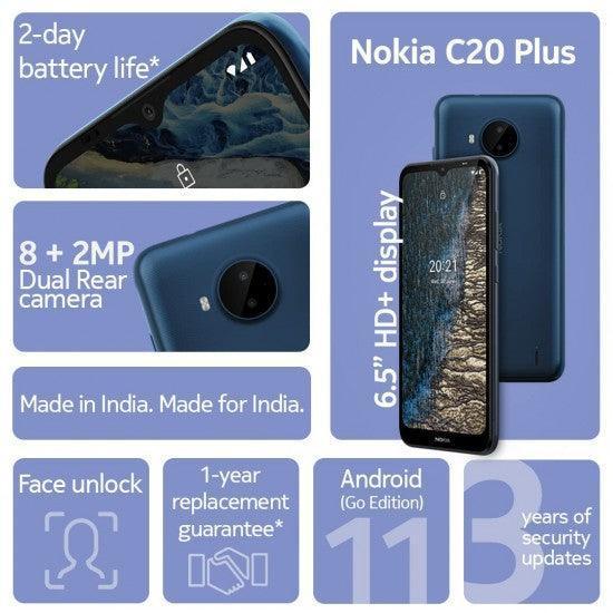 Nokia C20 Plus (Dark Grey, 2GB RAM, 32GB Storage) Refurbished - Image 2