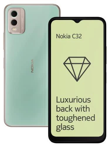 Nokia C32 with 50MP Dual Rear AI Camera | Toughened Glass Back | 4GB RAM, 128GB Storage Used