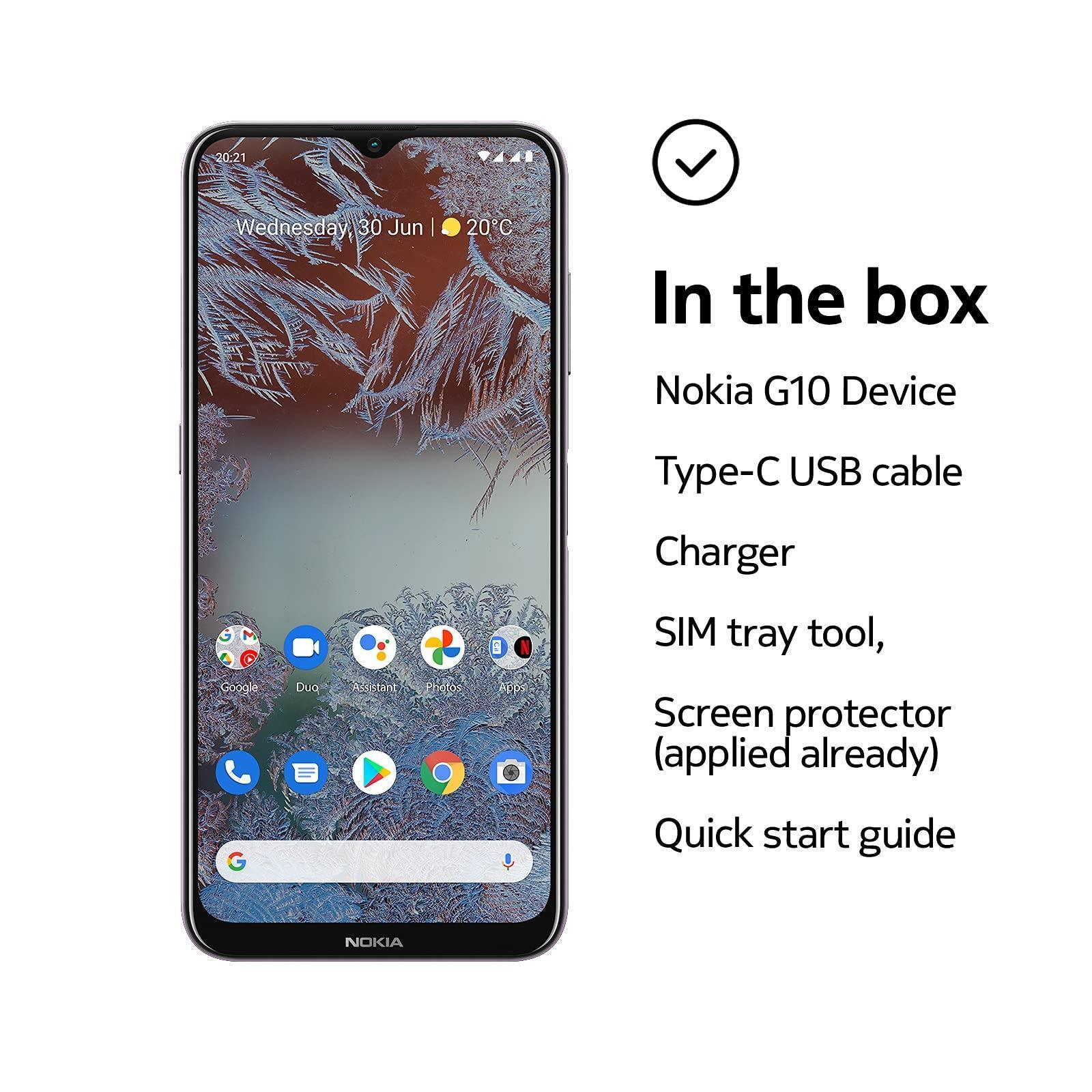 Nokia G10, 6.5” HD+ Screen, 5050 mAh Battery, Triple Camera, 4 + 64GB Memory(Dusk/Purple) Used - Image 3