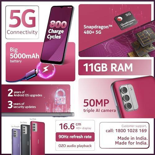 Nokia G42 5G | Snapdragon® 480+ 5G | 50MP Triple AI Camera | 11GB RAM (6GB RAM + 5GB Virtual RAM) | 128GB Storage Preowned - Image 6