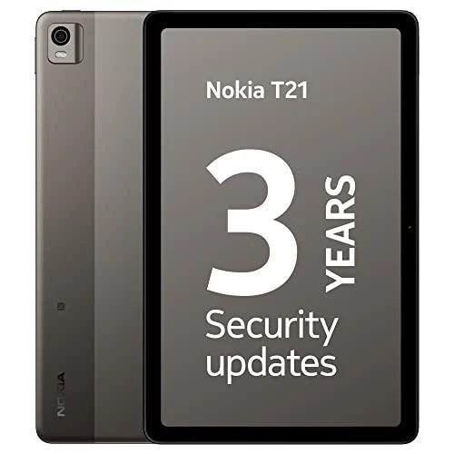 Nokia T21 with 10.36" 2K Screen, Android 12 with 2 Years of Os Upgrades & 3 Years of Security Updates, 4Gb Ram, 64Gb Storage with Support for Active Pen, Voice Calling | Wi-Fi + LTE, Grey