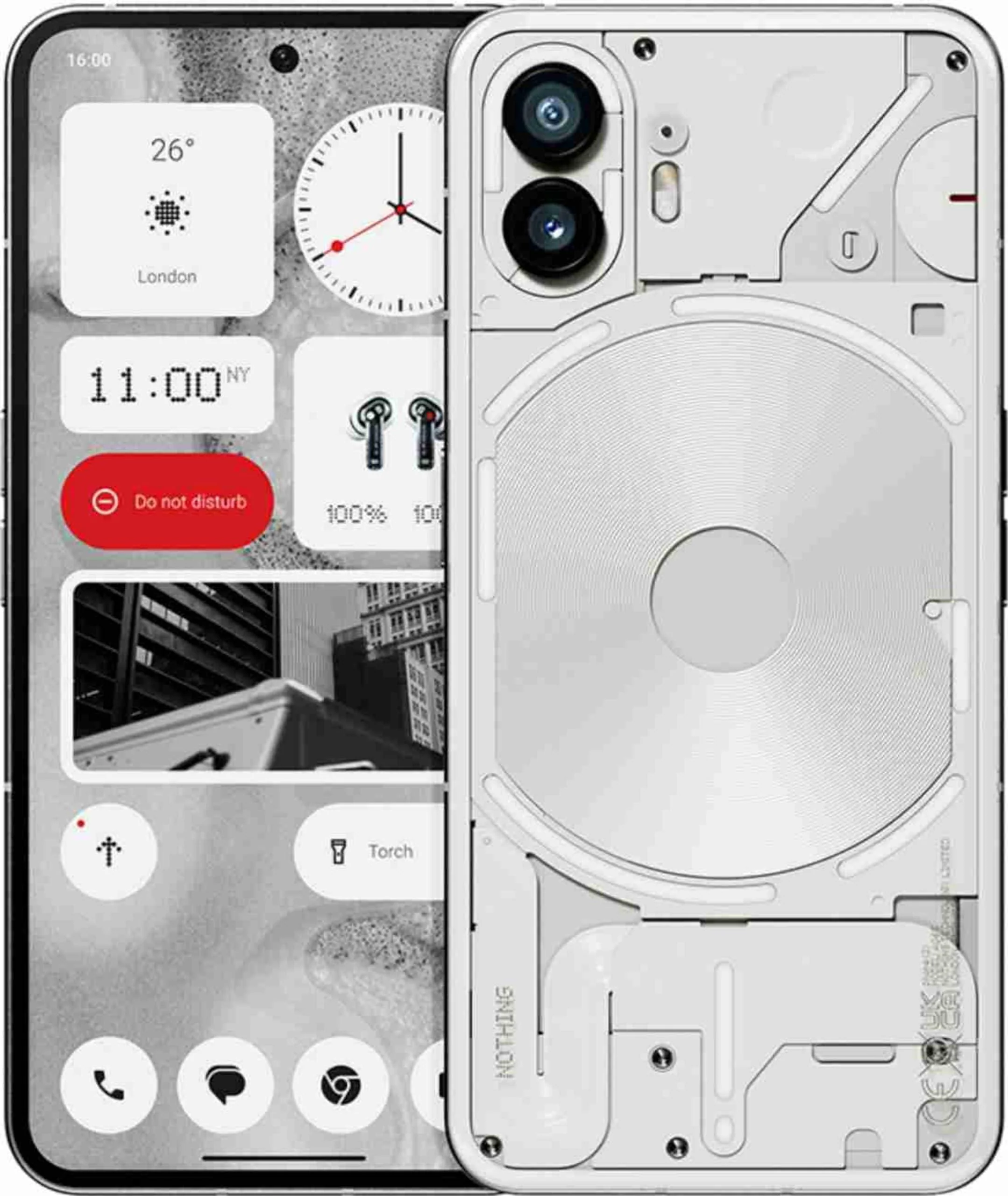 Nothing Phone (2) 5G (White, 12GB RAM, 512GB Storage) | 6.7 Inch LTPO OLED AMOLED Display Refurbished