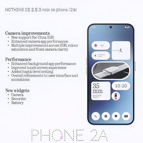 Nothing Phone (2a) 5G (Black, 8GB RAM, 256GB Storage) | 6.7" AMOLED Display | 50MP (OIS) + 50 MP | 32 MP Front Used - Image 5