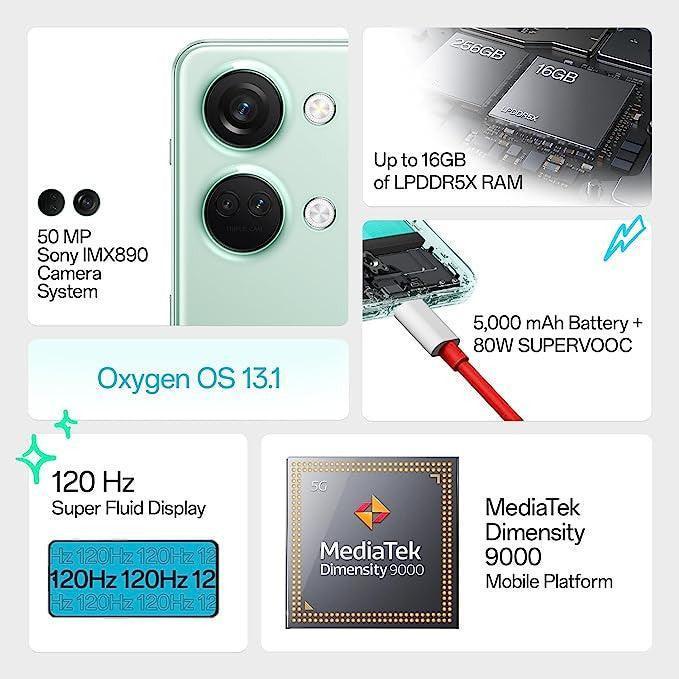 OnePlus Nord 3 5G Misty Green 8GB 128GB Refurbished - Image 6