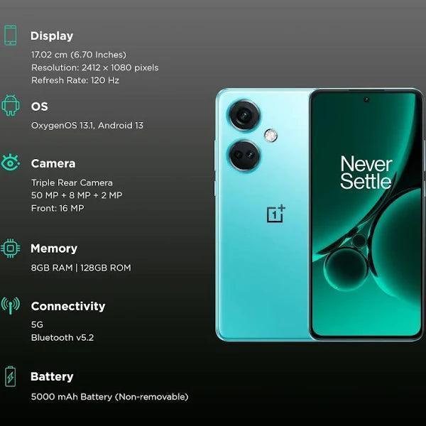 OnePlus Nord CE3 5G Smartphone (8GB RAM, 128GB, Aqua Surge) - Image 6