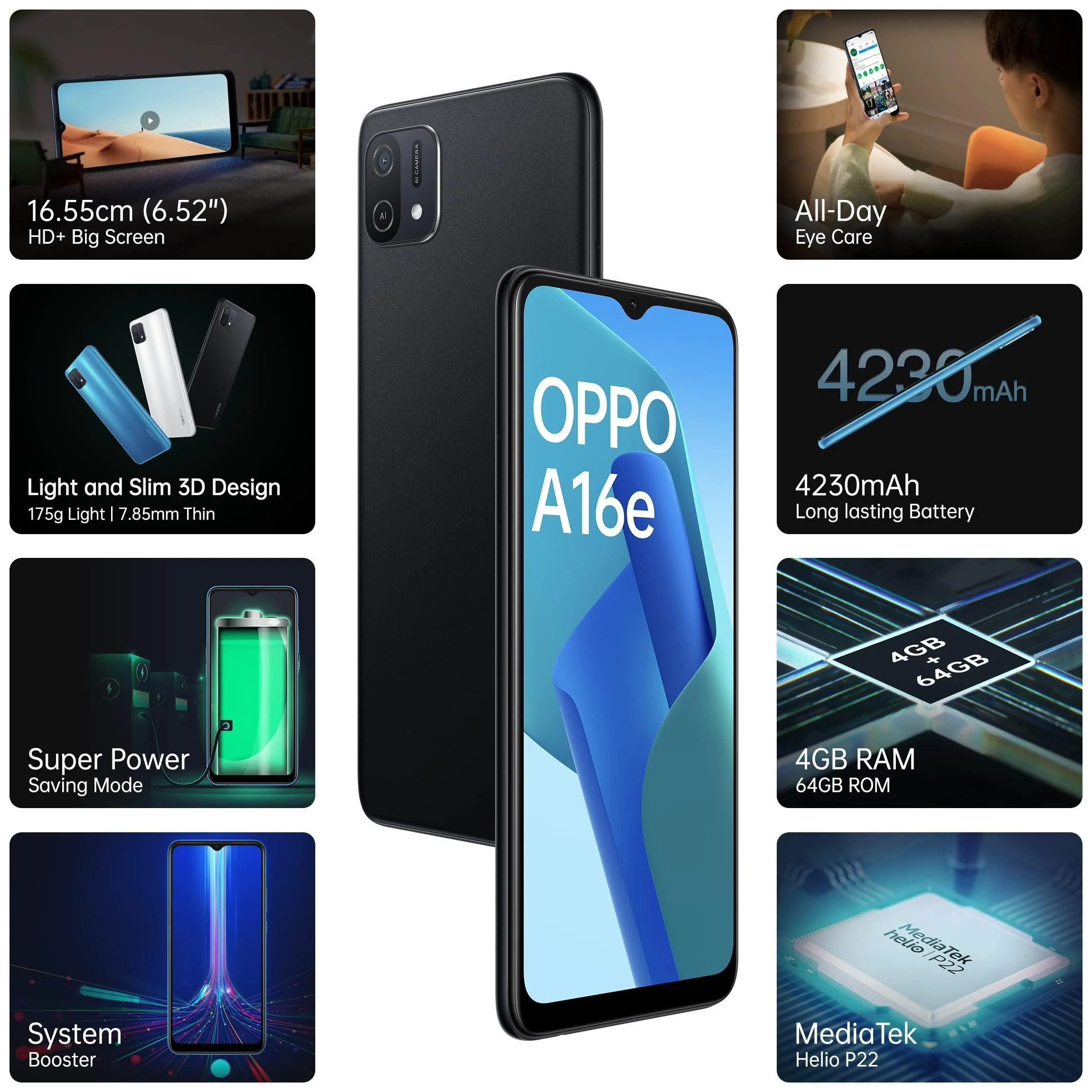 Oppo A16k (White, 4GB RAM, 64GB Storage) Refurbished - Image 7