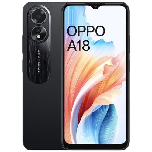 OPPO A18 (Glowing Black, 4GB RAM, 64GB Storage) Refurbished