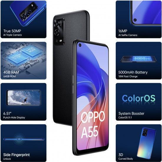 OPPO A55 (Starry Black, 64 GB) (4 GB RAM) Used - Image 3