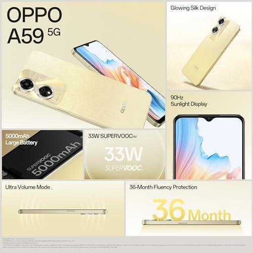 OPPO A59 5G (Silk Gold, 4GB RAM, 128GB Storage) | 5000 mAh Battery Preowned - Image 4