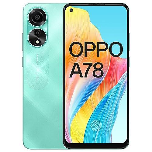 Oppo A78 (Aqua Green, 8GB RAM, 128GB Storage) | 6.4" FHD+ AMOLED 90Hz Punch Hole Display Refurbished