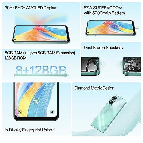 Oppo A78 (Aqua Green, 8GB RAM, 128GB Storage) | 6.4" FHD+ AMOLED 90Hz Punch Hole Display Refurbished - Image 4