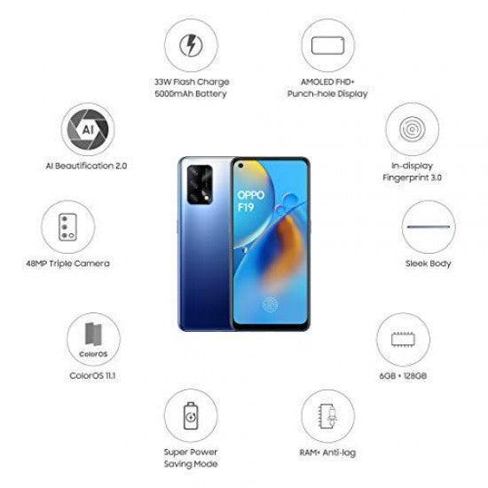 Oppo F19 (Midnight Blue, 6GB RAM, 128GB Storage) 48MP Triple Camera - Image 3