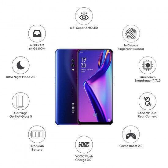 OPPO K3 (Aurora Blue, 8GB RAM, AMOLED Display 128GB Storage, 3765mAH Battery) refurbished - Image 6