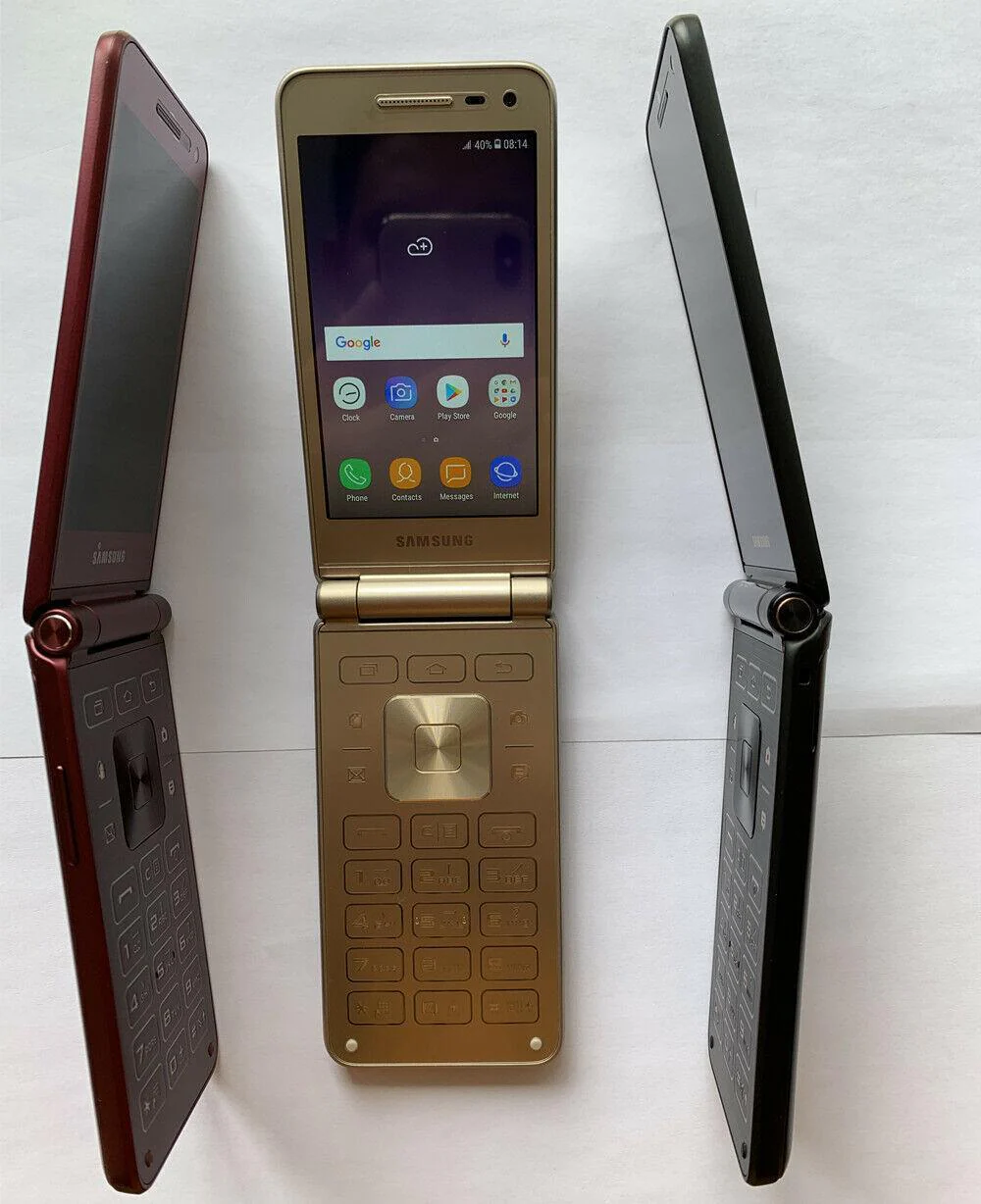 Original Samsung Galaxy Folder 2 G1650 Dual SIM 16GB 8.0MP Flip LTE SmartPhone Refurbished - Image 2