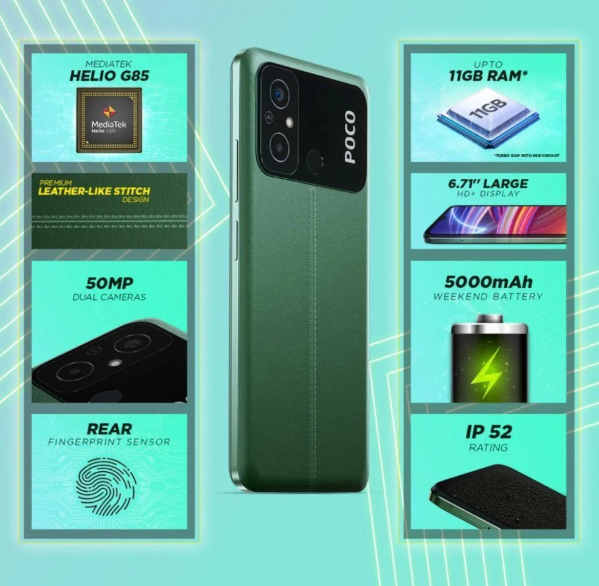 POCO C55 (Forest Green, 6GB RAM, 128GB Storage) - Image 8