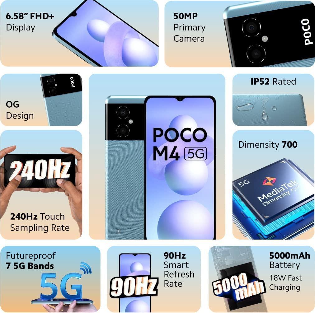 POCO M4 5G (Cool Blue, 4GB RAM 64GB RAM) - Image 9