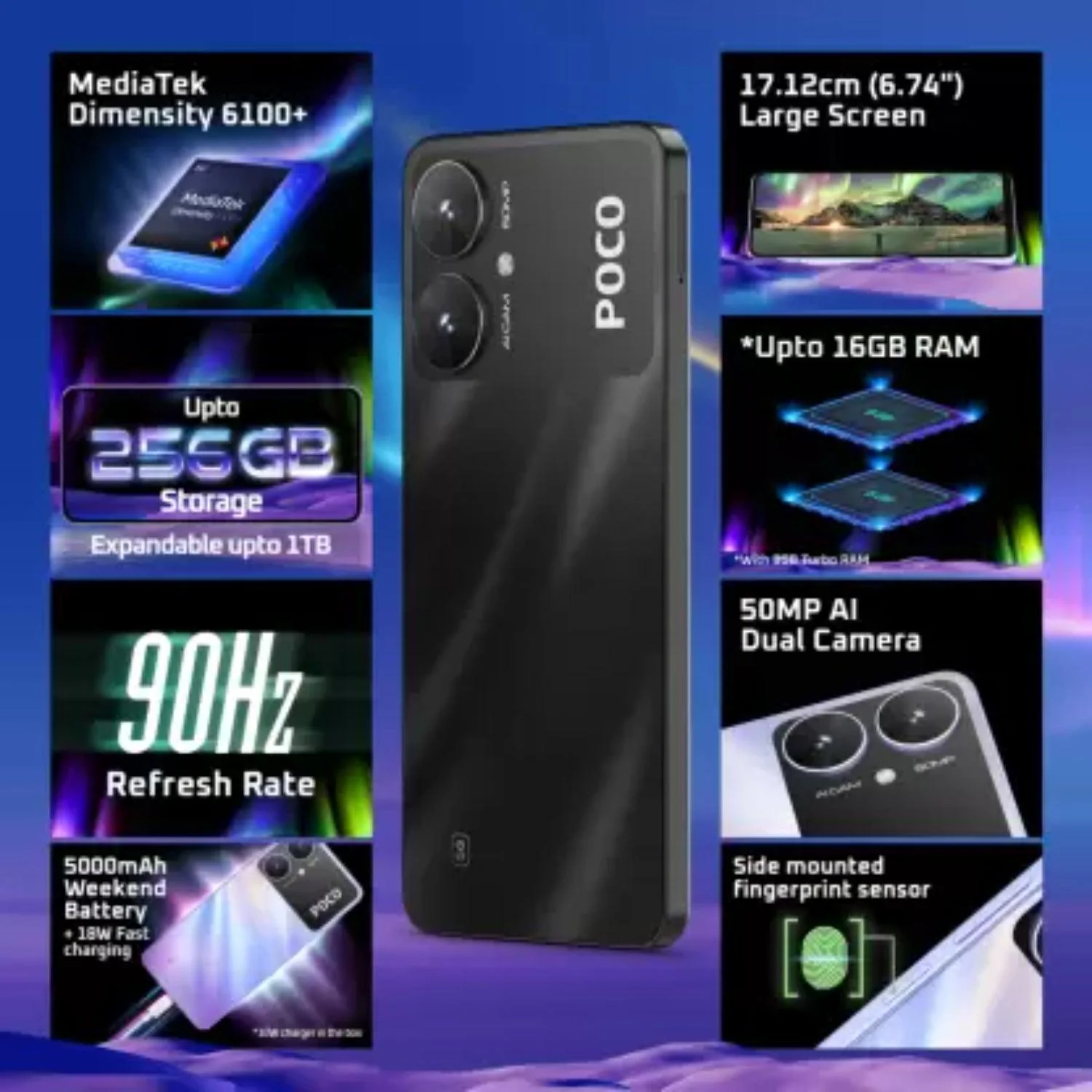 POCO M6 5G 4GB 128GB Galactic Black Refurbished - Image 13