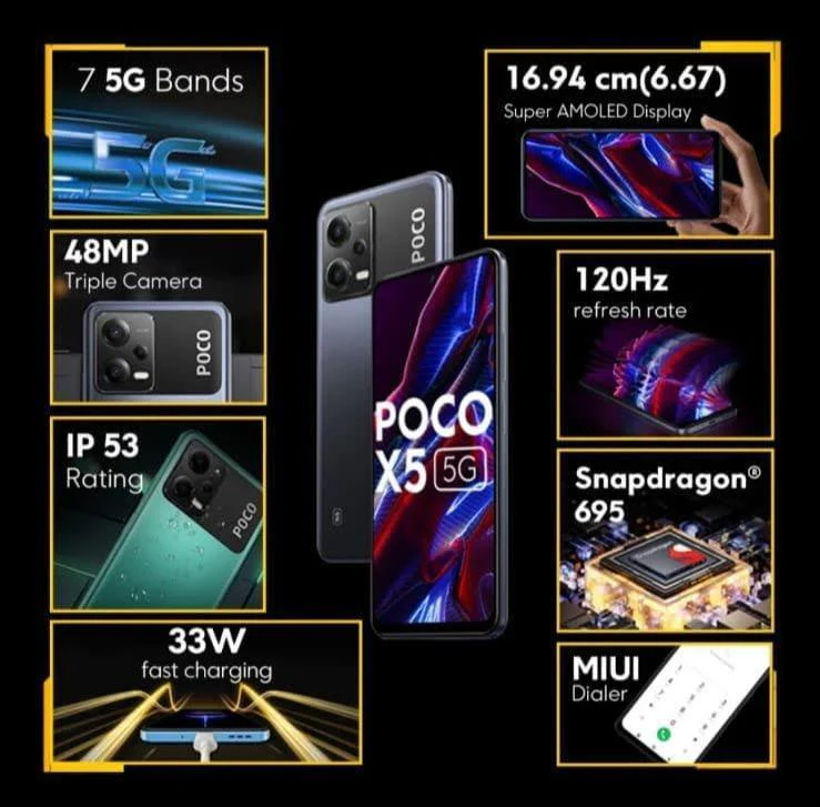 POCO X5 5G (Jaguar Black, 128 GB) (6 GB RAM) - Image 7