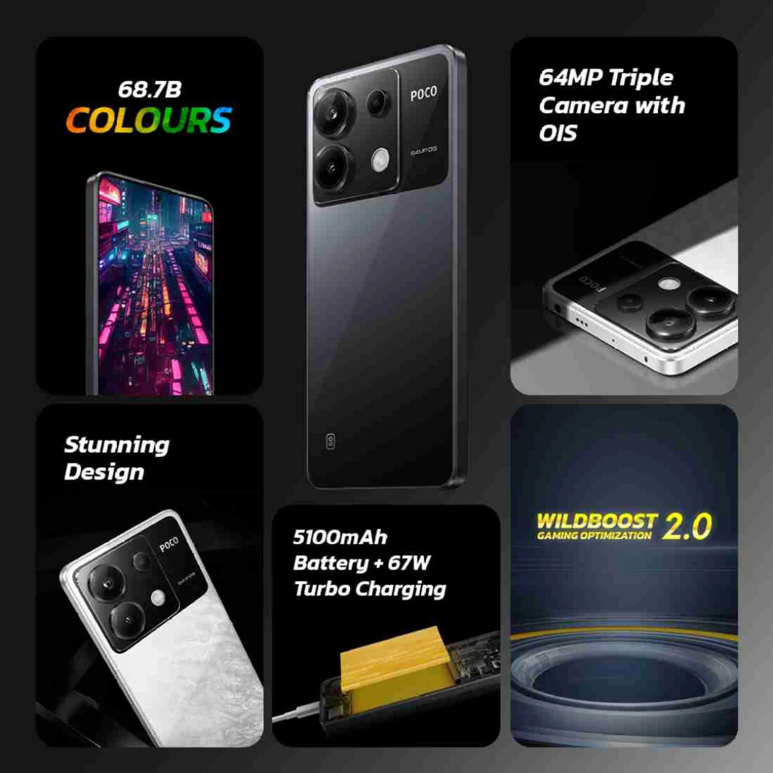 POCO X6 5G (Mirror Black, 256 GB) (12 GB RAM) Refurbished - Image 9