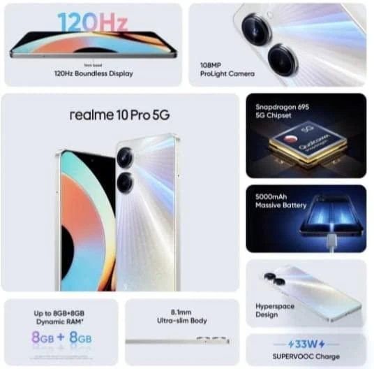 realme 10 Pro 5G (Hyperspace, 128 GB) (6 GB RAM) Refurbished - Image 8