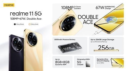 realme 11 5G (8GB RAM, 128GB Storage, Glory Gold) Preowned Mobile - Image 27