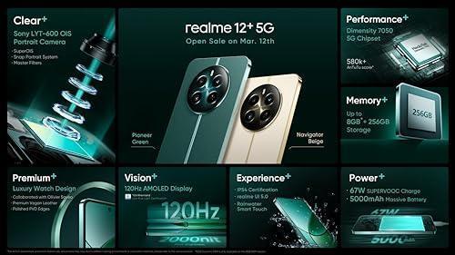 realme 12 5G (Twilight Purple, 8GB RAM 128 GB Storage) | 108 MP 3X Zoom Portrait Camera | Trendy Watch Design | 45 W SUPERVOOC Charge | 5000 mAh Massive Battery | Dual Stereo Speakers | Dynamic Button - Image 3